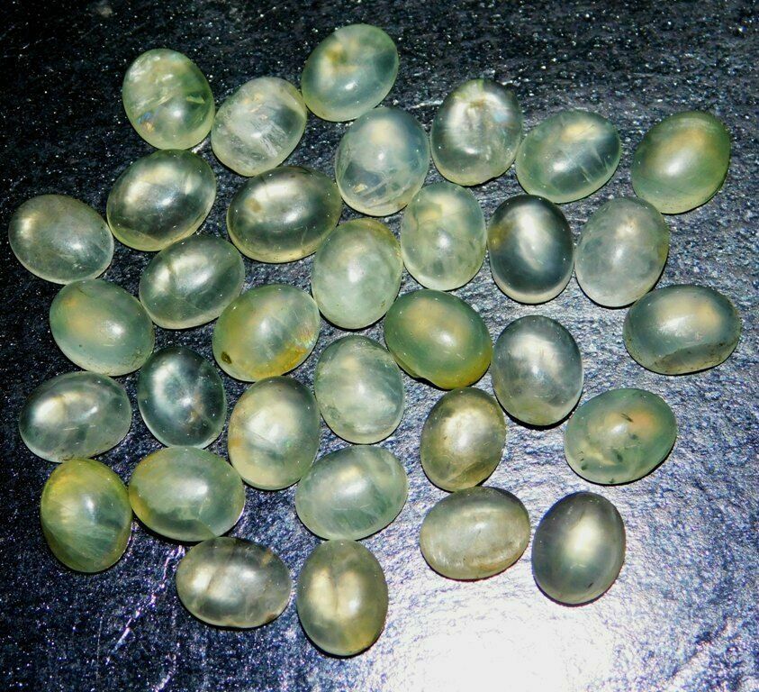 93 Cts A++natural Wonderful Prehnite Oval Cabochon Gemstone Wholesale Lot 14883