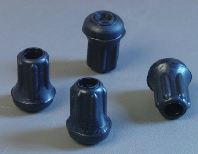 4 Pack 3/8" Rubber Tips- Cane, Crutch Or Chair        Ct-375-b