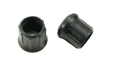 2 Pack Steel Reinforced  1-1/4" Rubber Tips- Cane, Crutch Or Chair Ctr-1.250-b