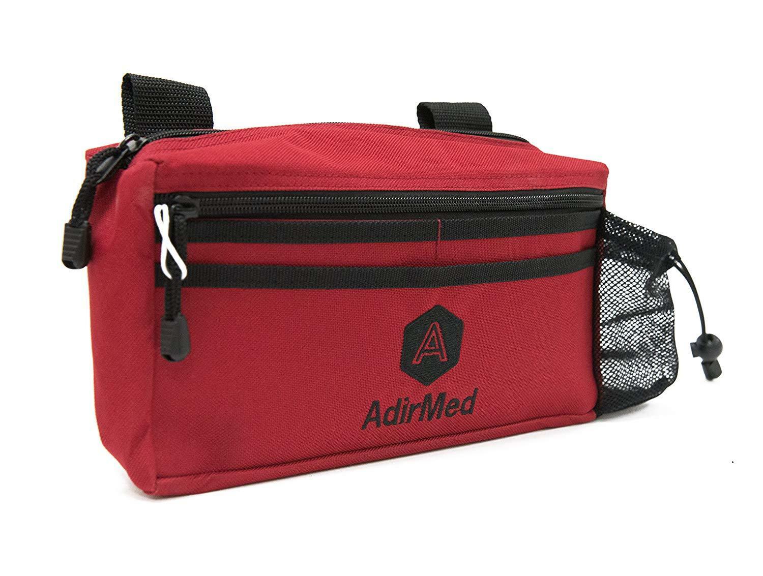 Adirmed Red Wheelchair Walker Storage Pouch Rollator Bag Mobility Accessory