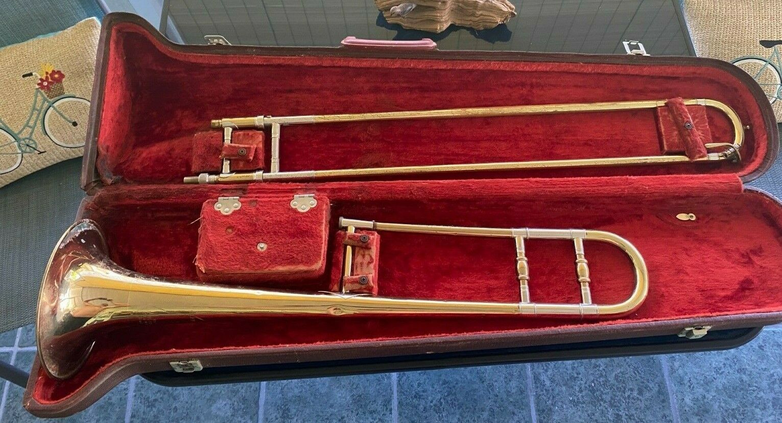 Cleveland Superior Trombone Made By King H. N. White Co. W/case & Mouth Piece
