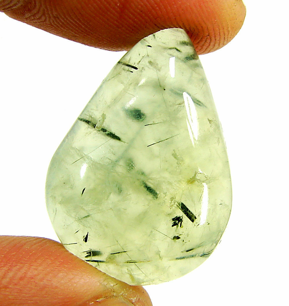 31.00 Ct Natural Green Prehnite Loose Gemstone Cabochon Wire Wrap Stone - 12771